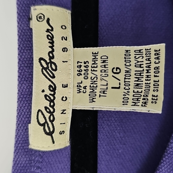 Eddie Bauer Purple Beachy Lounge Casual Crew Neck A-line Midi-Maxi Dress - Picture 3 of 9